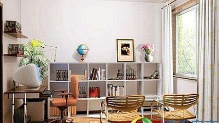 书房巧用颜色搭配，老房焕新沉浸式学习空间